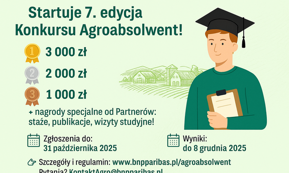 Konkurs Agroabsolwent 2025 – szansa dla młodych ekspertów agrobiznesu!
