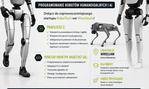 Oferta praktyk w obszarze robotyki i sztucznej inteligencji